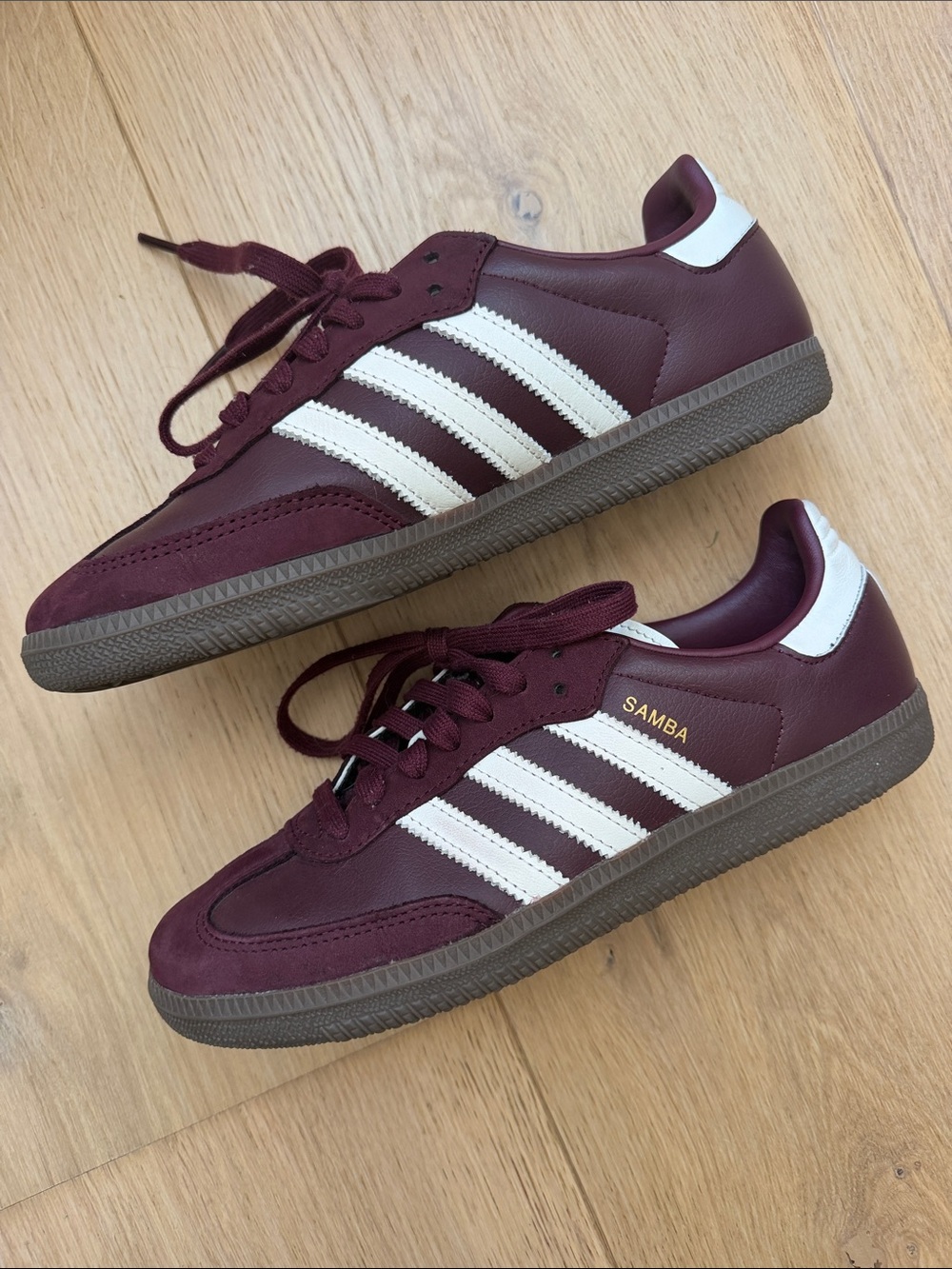 Adidas Samba Maroon/OffWhite/Gum Women’s size 7 - Picture 6 of 6